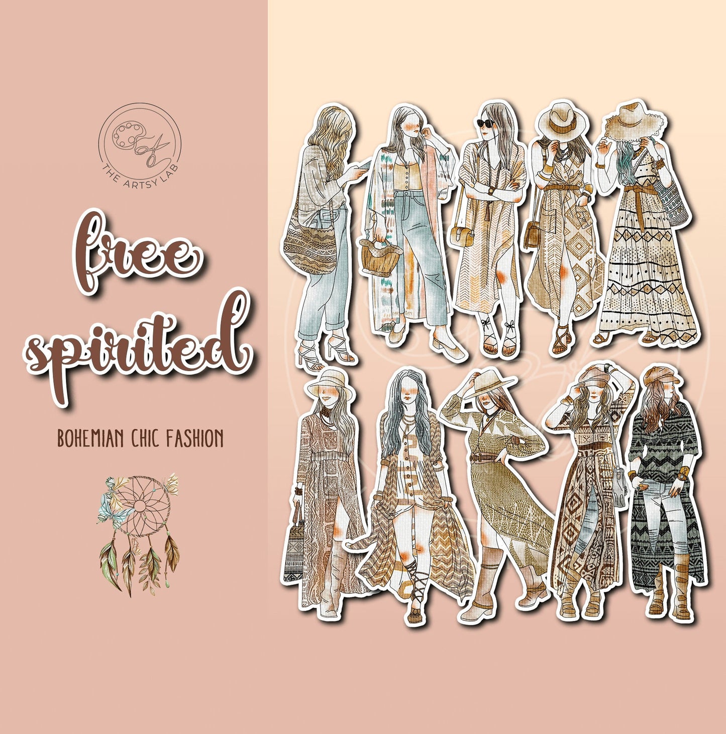 Bohemia Girl Stickers