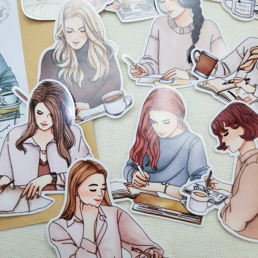 Diarist Girl Stickers