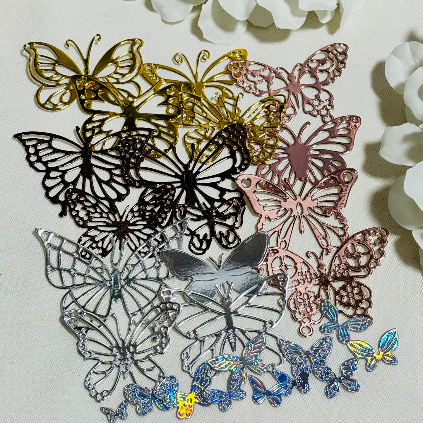 Butterfly Die Cut Bundle: Mirror Foil & Cardstock, 28pcs
