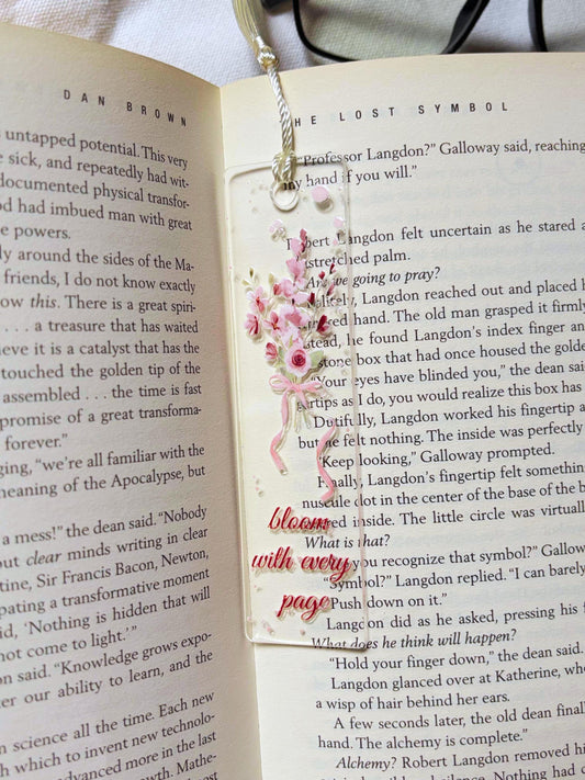 Bloom With Every Page Acrylic Bookmark