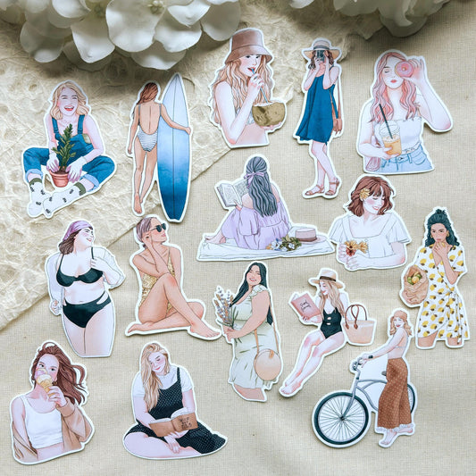 Sun-kissed Girl Stickers
