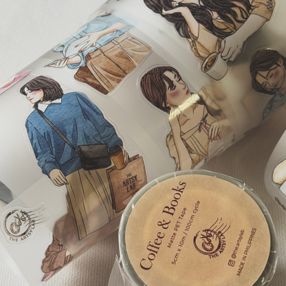 Coffee & Books Matte PET Tape