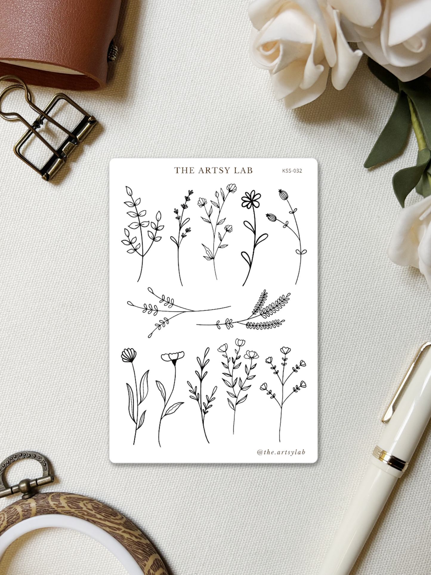 Wild Flowers Line Art