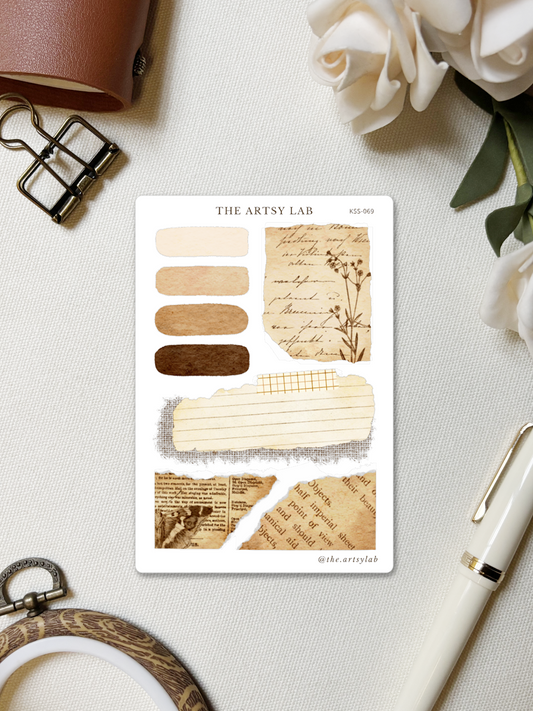 Watercolor Ephemera Collages