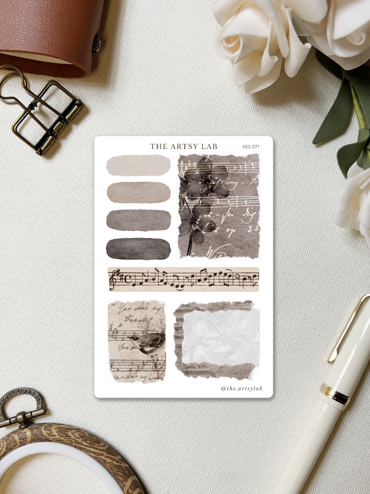 Watercolor Ephemera Collages