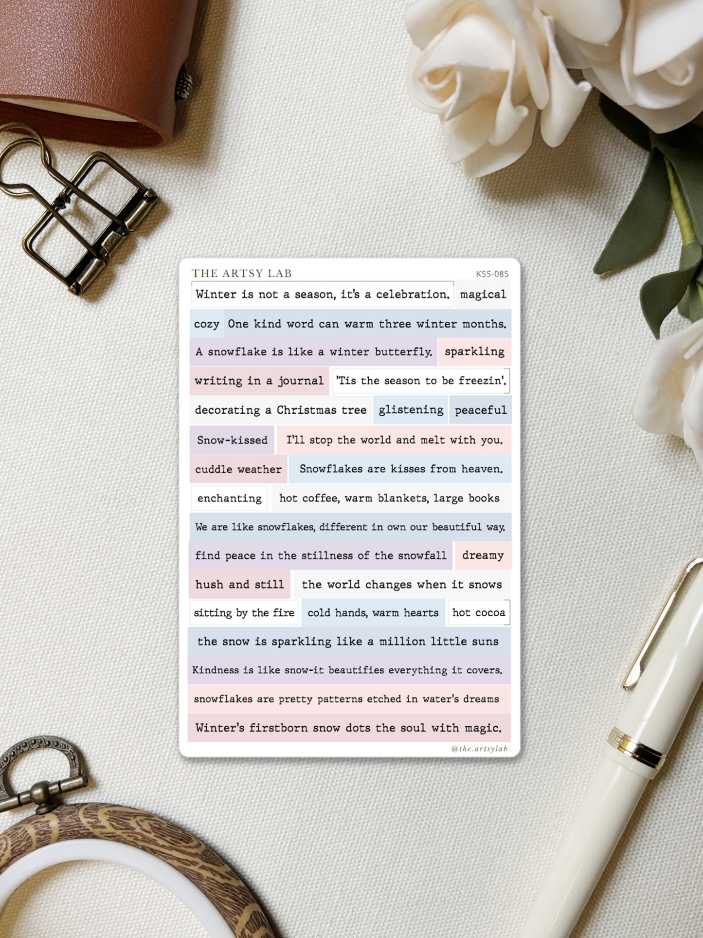 Winter Snow Sentiments