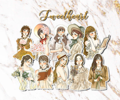 Sweetheart Girl Stickers