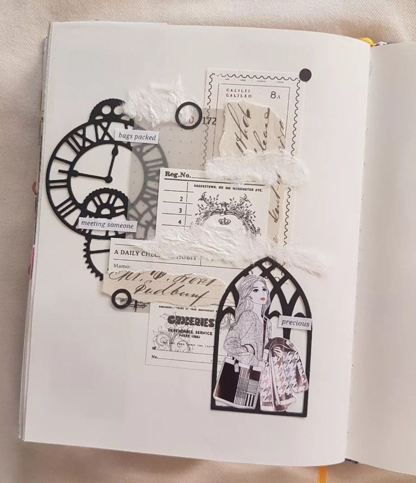 Noir et Blanc Girl Stickers