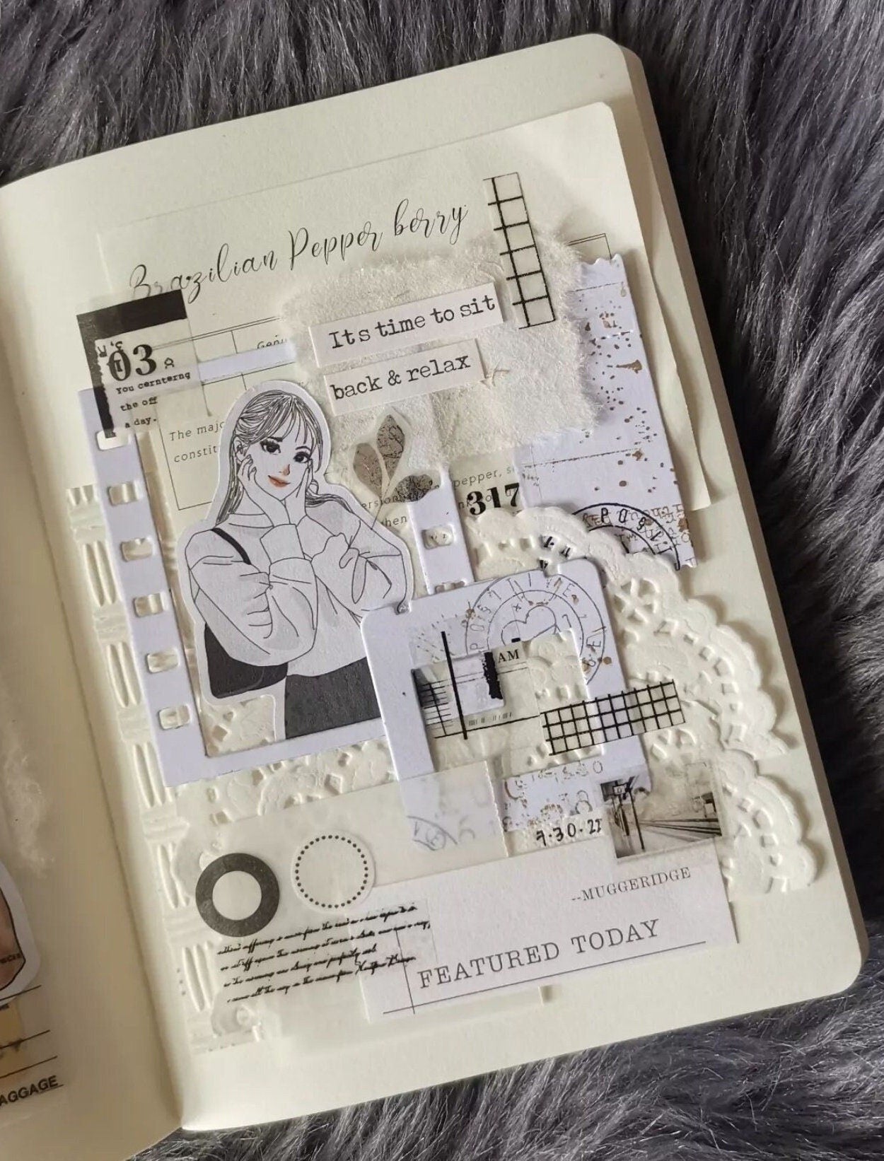 Noir et Blanc Girl Stickers