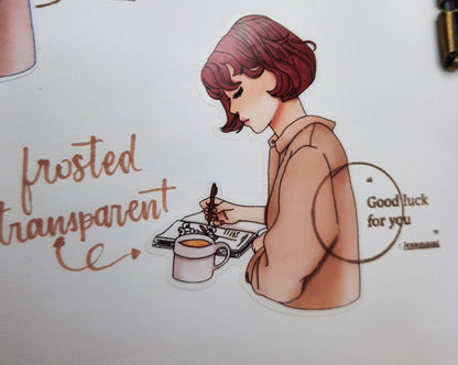 Ten Shades of Grey Girl Stickers