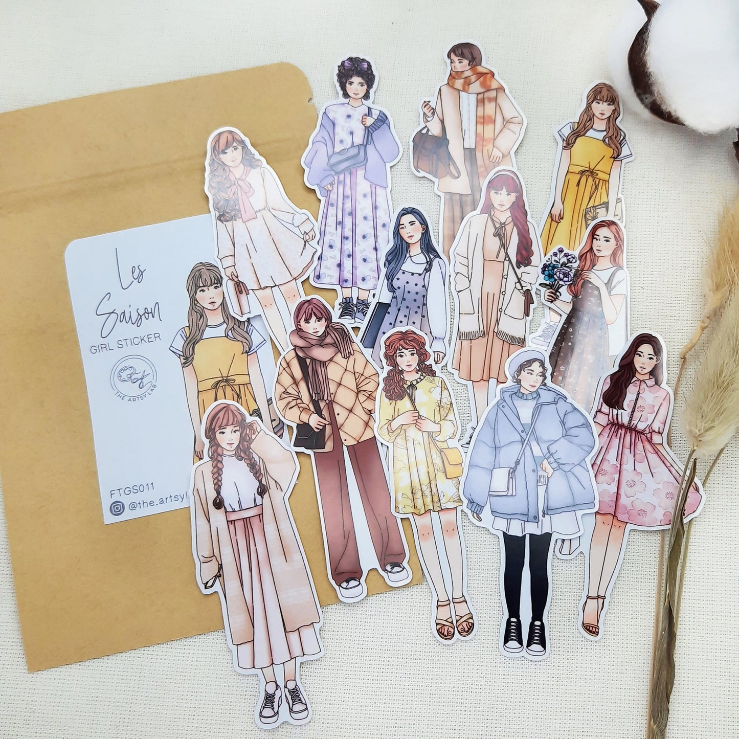 Les Saisons Four Seasons Girl Stickers