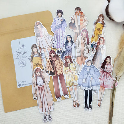 Les Saisons Four Seasons Girl Stickers