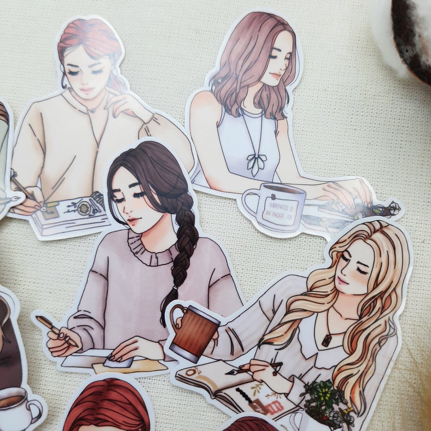 Diarist Girl Stickers