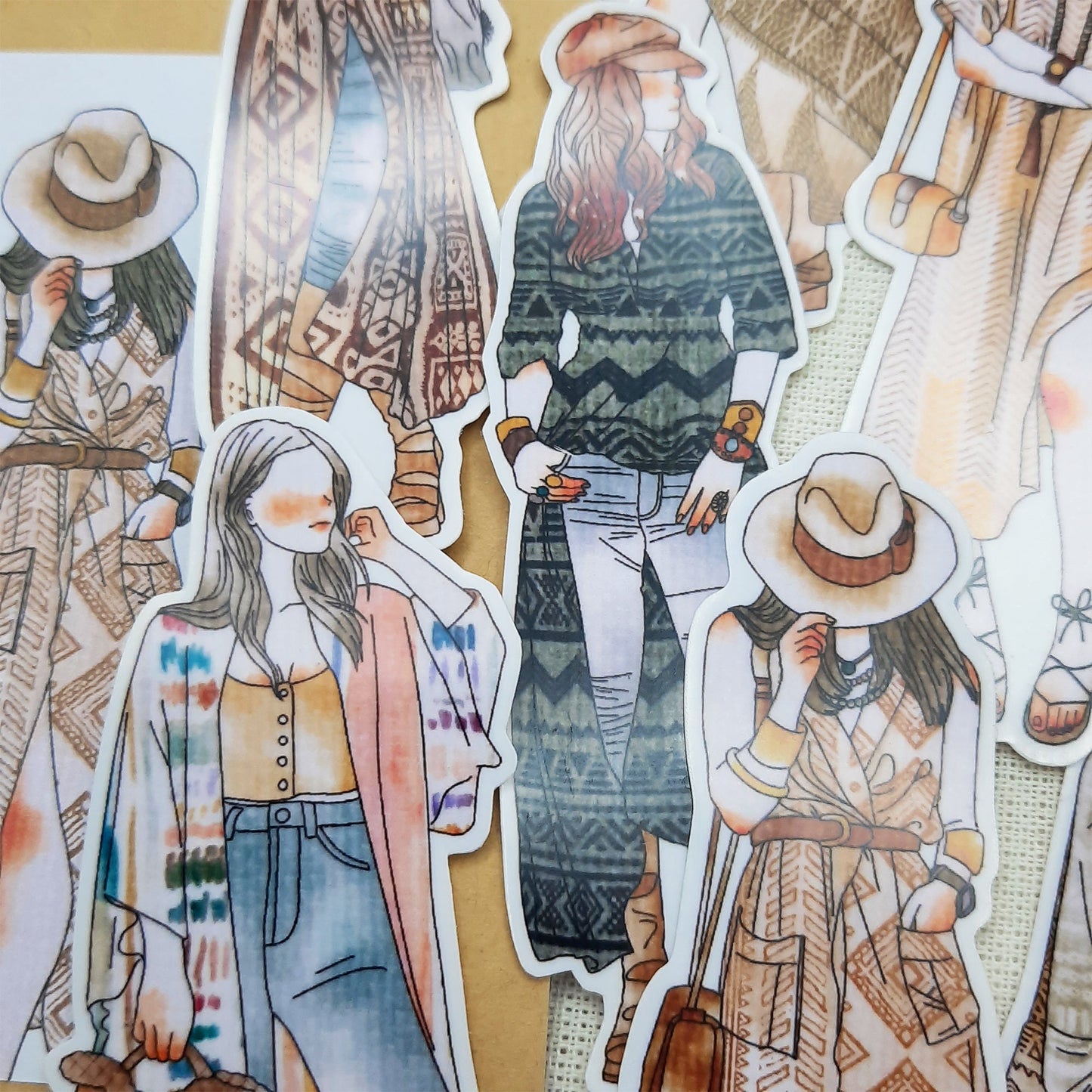 Bohemia  Girl Stickers