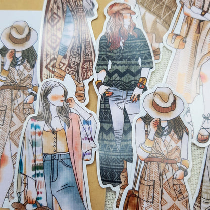 Bohemia  Girl Stickers