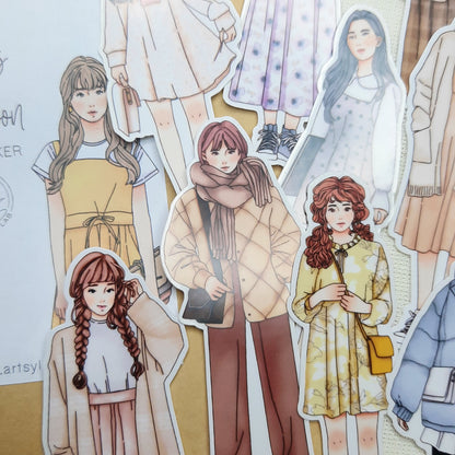 Les Saisons Four Seasons Girl Stickers