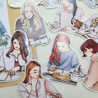 Diarist Girl Stickers