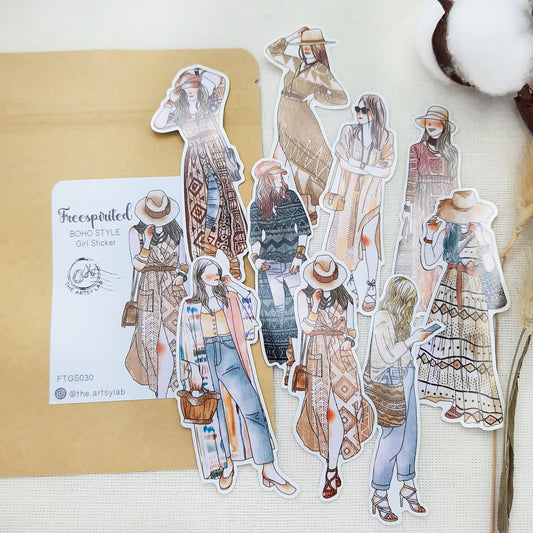 Bohemia  Girl Stickers