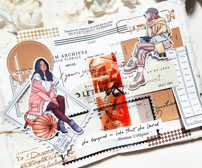 Autumn Fall Girl Stickers