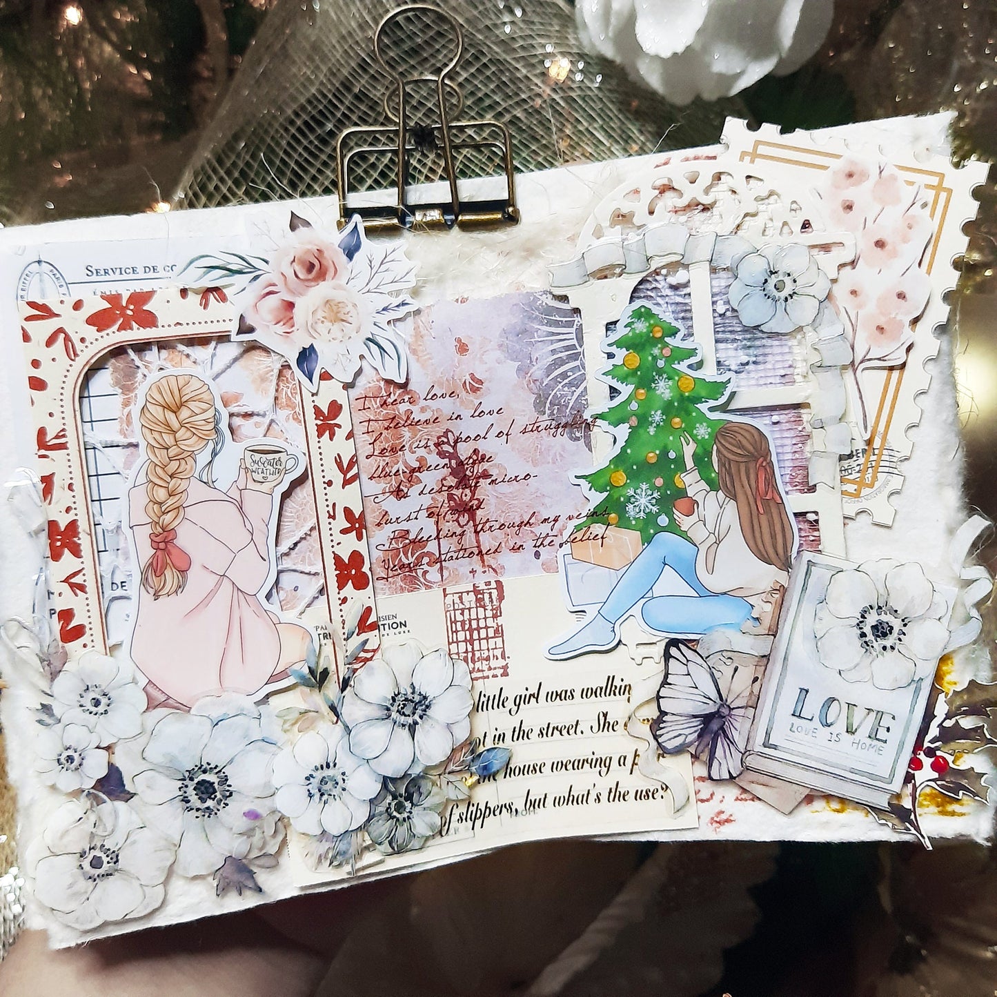 Holiday Spirit Girl & Couple Stickers