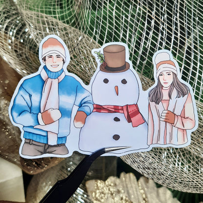 Holiday Spirit Girl & Couple Stickers