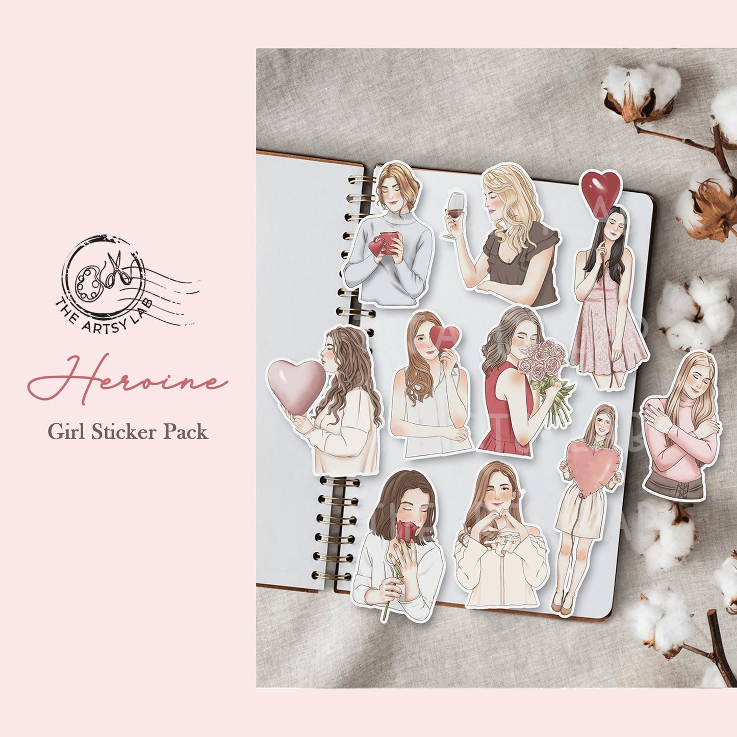 Heroine Girl Stickers