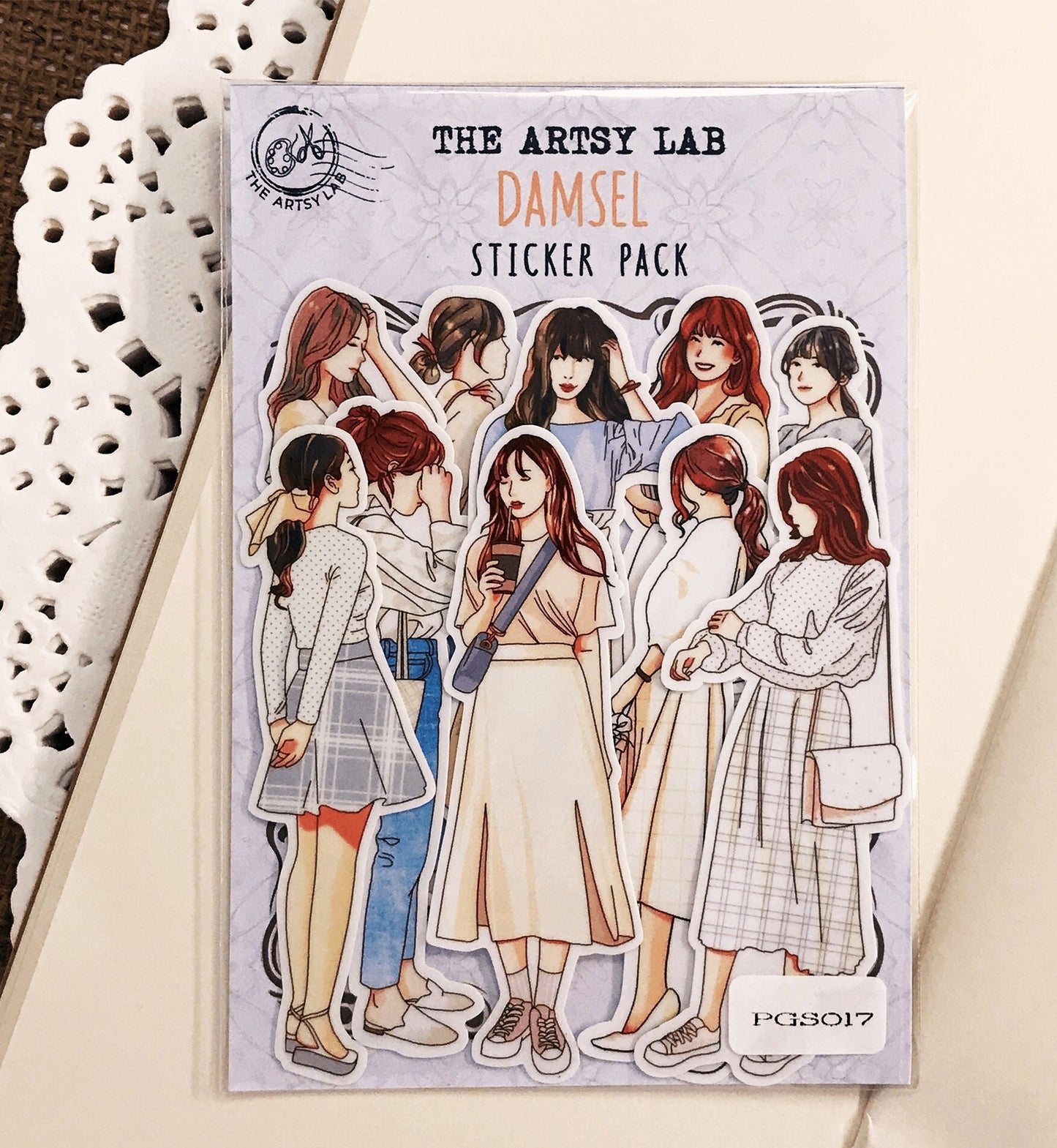 Damsel Girl Stickers