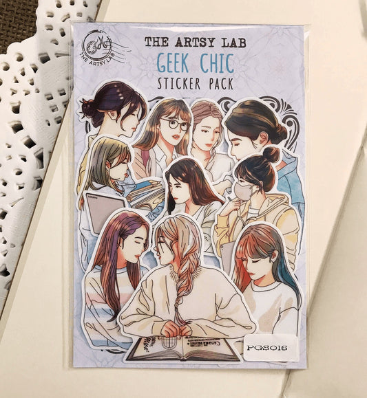Geek Chic Girl Stickers