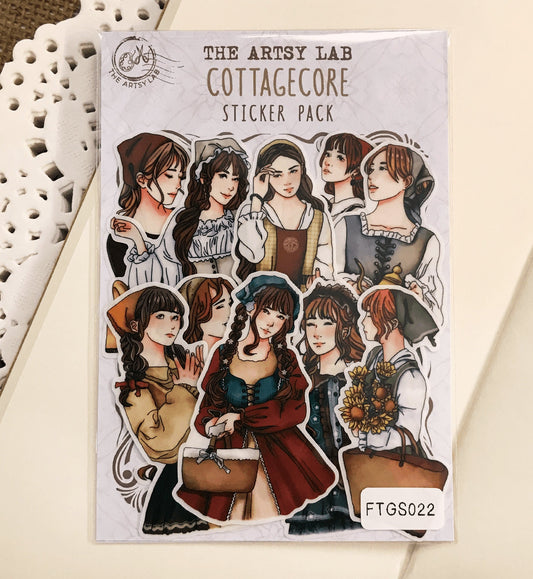 Cottagecore Girl Stickers