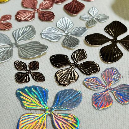 Hydrangea Flower Die Cuts: Mirror Foil Cardstock, 22pcs