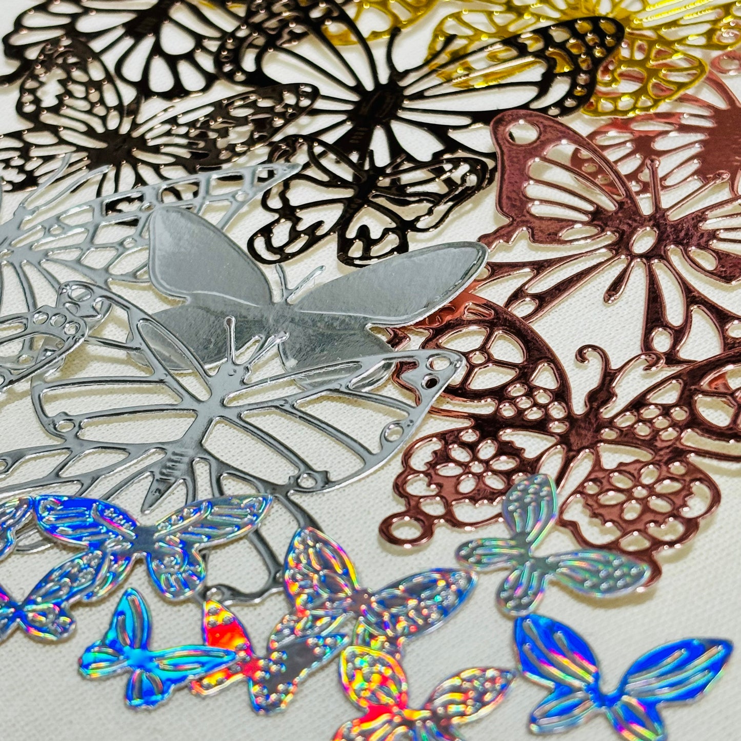 Butterfly Die Cut Bundle: Mirror Foil & Cardstock, 28pcs