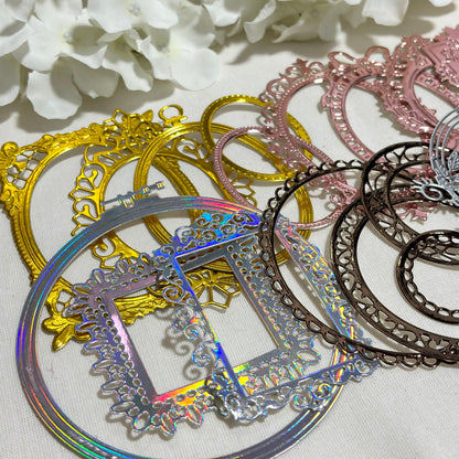 Assorted Frames Die Cuts: Mirror Foil & Cardstock, 22pcs