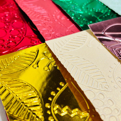 Decorative Christmas Embossed Cardstock  1, 250gsm Mirror Foil and Pearlescent Paper, Journal and Scrapbook, Book Journaling, The Artsy Lab