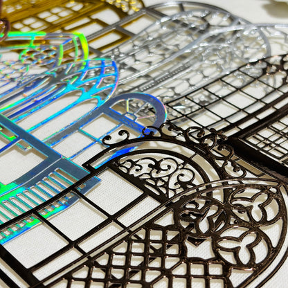 Window Die Cut Bundle: Mirror Foil & Cardstock, Scrapbooking (22pcs)