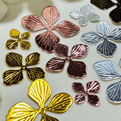 Hydrangea Flower Die Cuts: Mirror Foil Cardstock, 22pcs