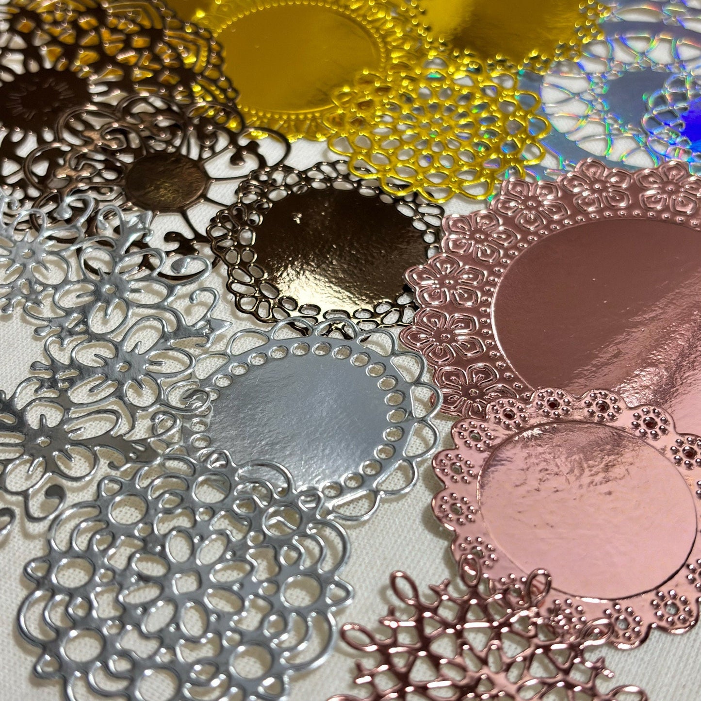 Foil Paper Doily Die Cuts: Scrapbooking Cardmaking Bundle