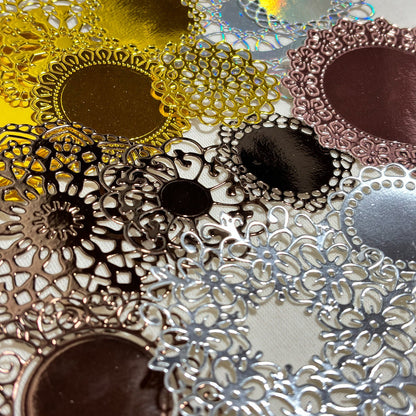 Foil Paper Doily Die Cuts: Scrapbooking Cardmaking Bundle
