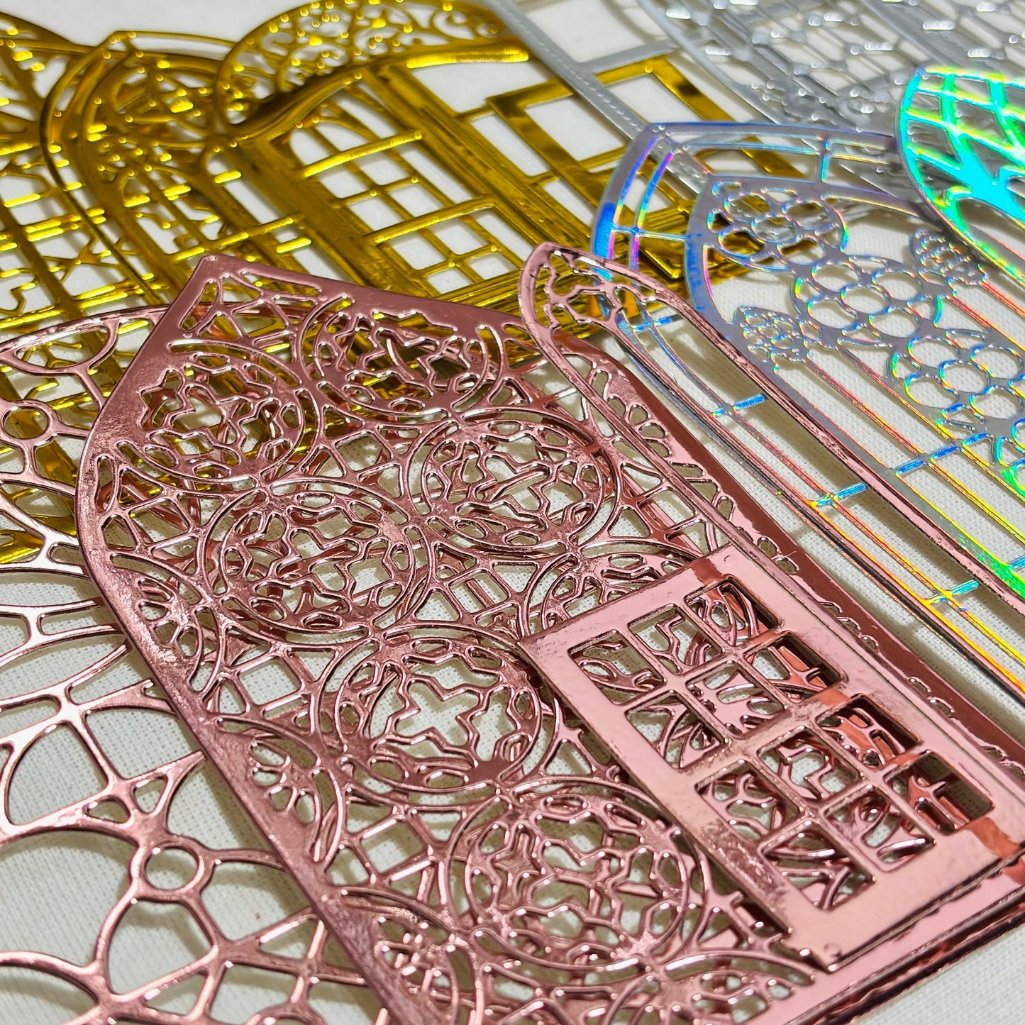 Window Die Cut Bundle: Mirror Foil & Cardstock, Scrapbooking (22pcs)