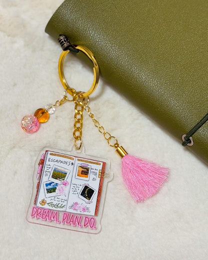 Acrylic Dream Plan Do Planner Acrylic Keychain
