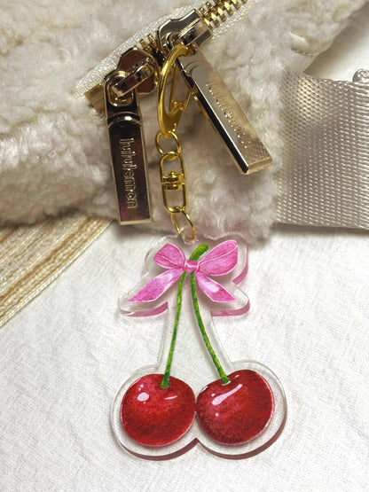 Cherry & Bow Acrylic Keychain