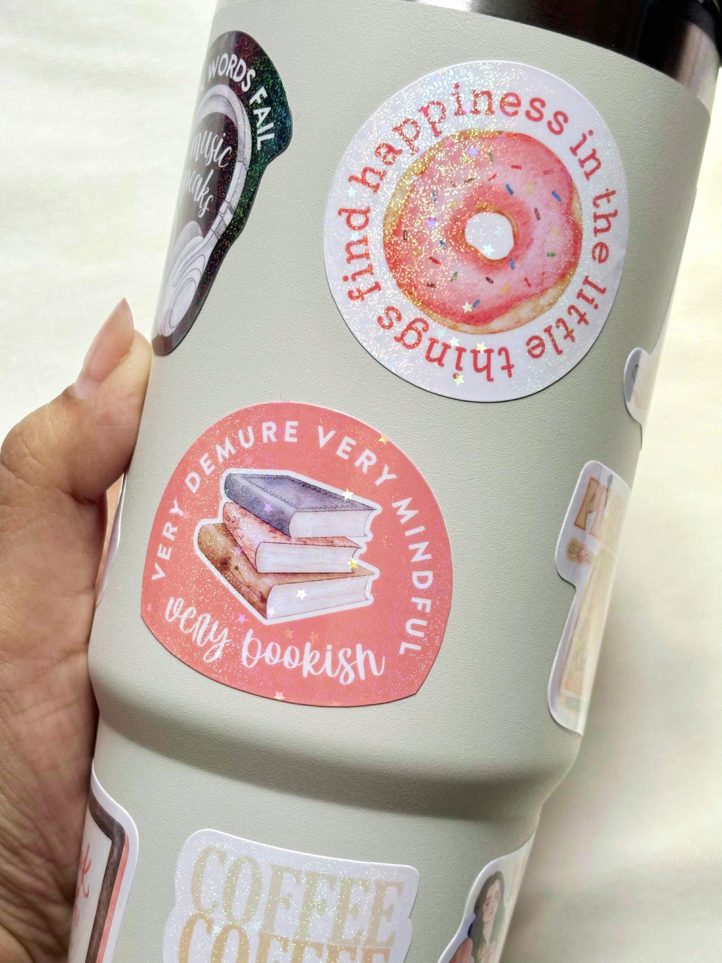 Happiness in Little Things Waterproof Sticker