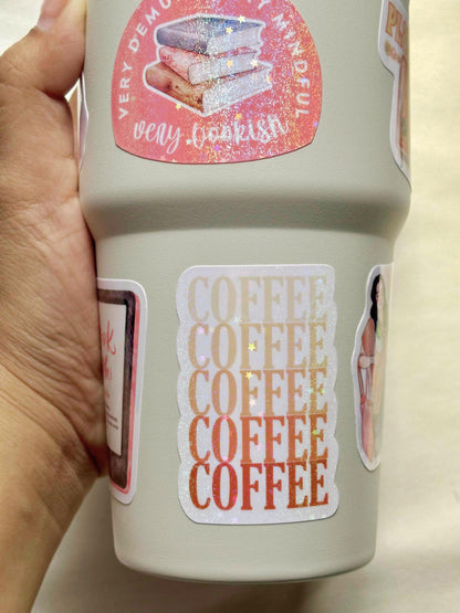Coffee Coffee Vinyl Sticker,  Waterproof Stickers, The Artsy Lab