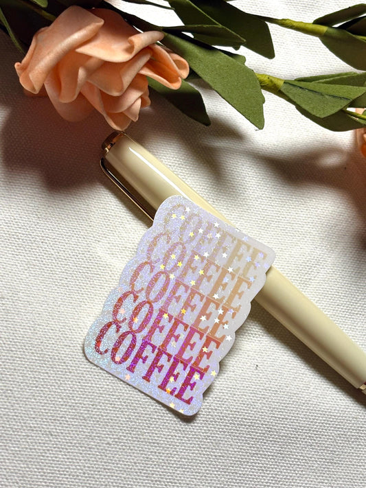 Coffee Coffee Vinyl Sticker,  Waterproof Stickers, The Artsy Lab