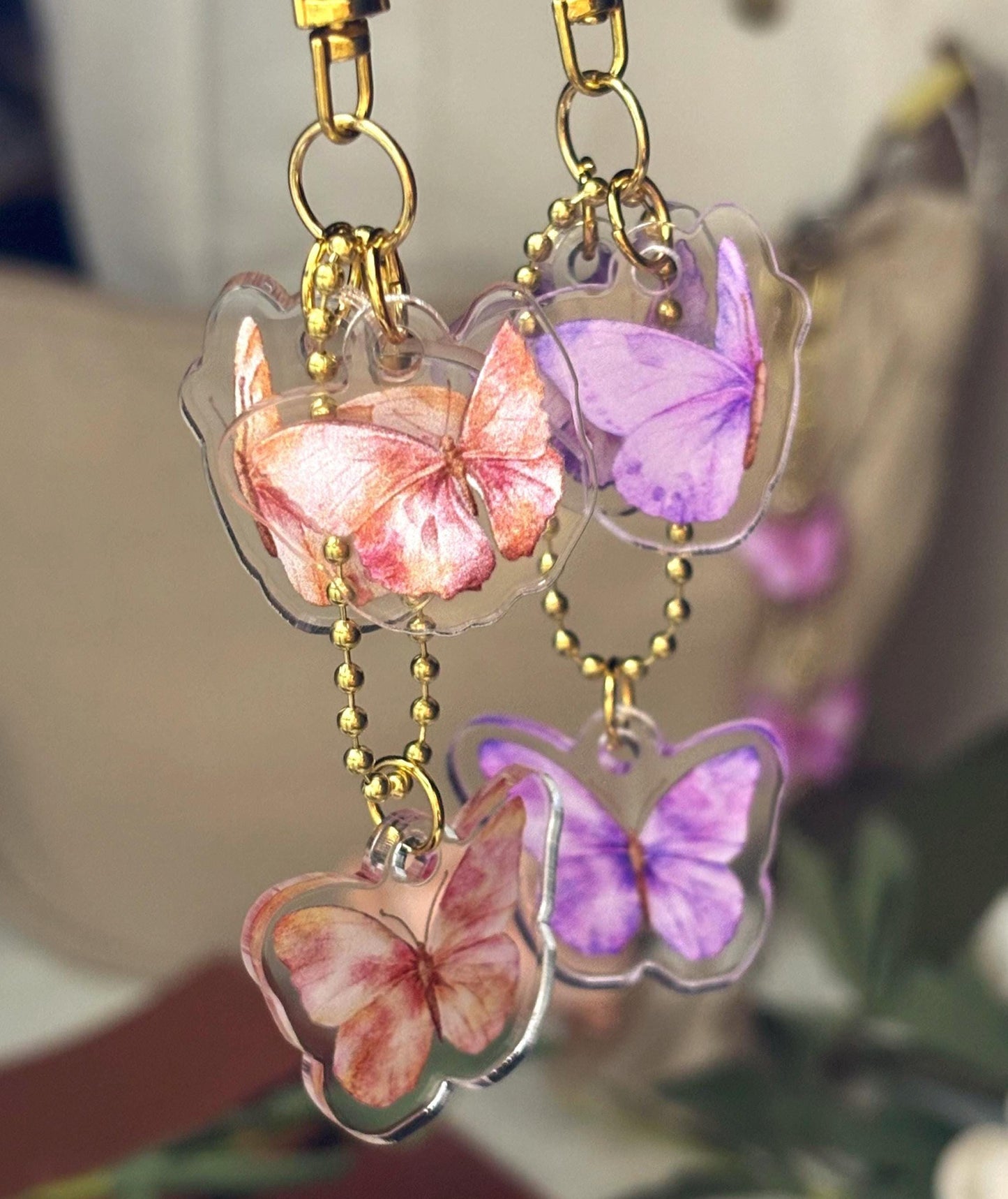 Butterfly Kisses Acrylic Keychain