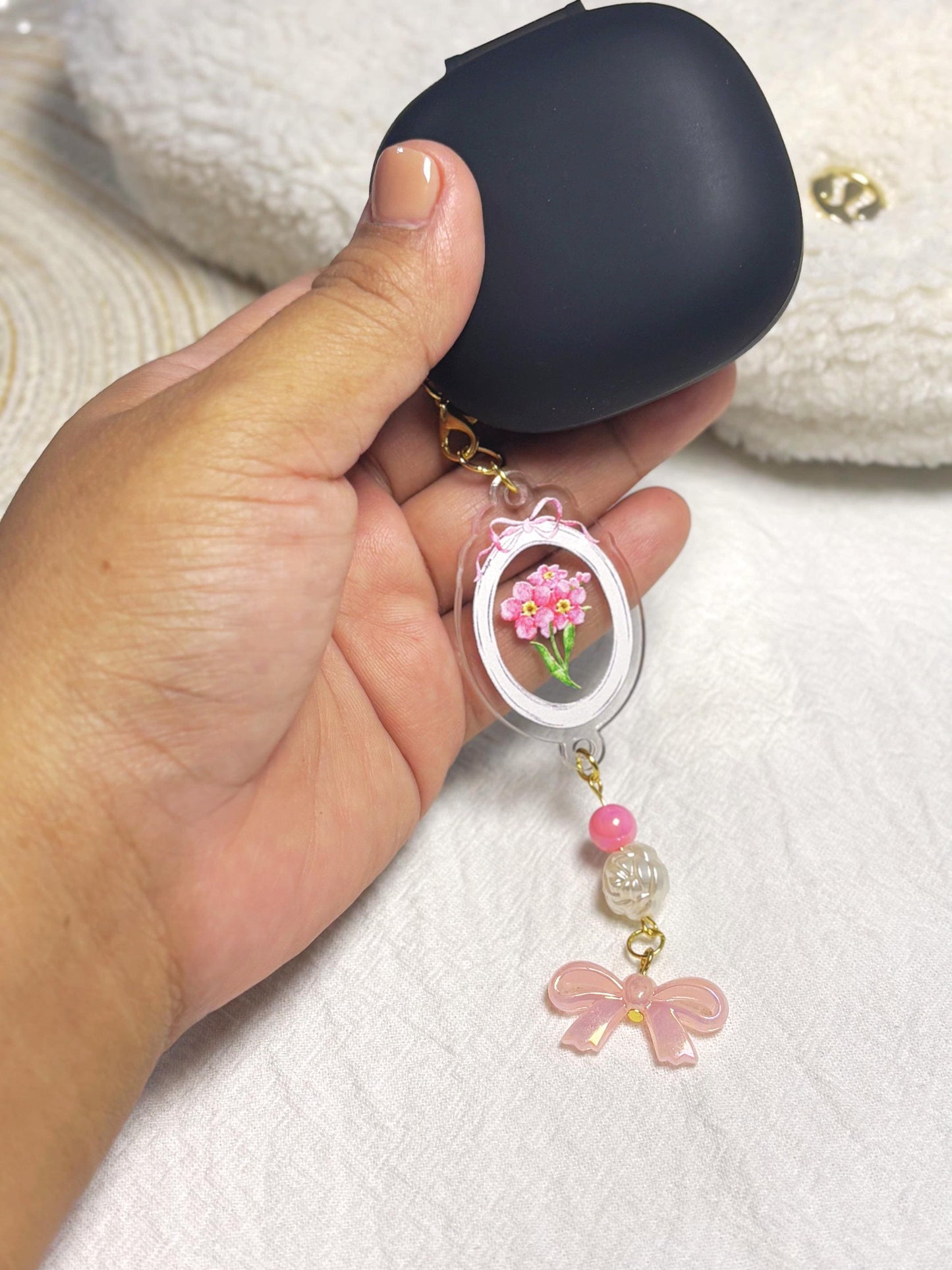 Forget Me Not Flower Acrylic Phone Charm
