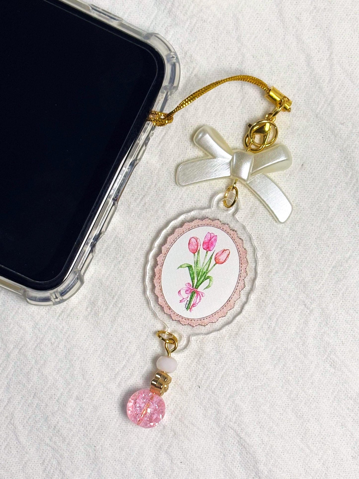 Tulips Acrylic Phone Charm