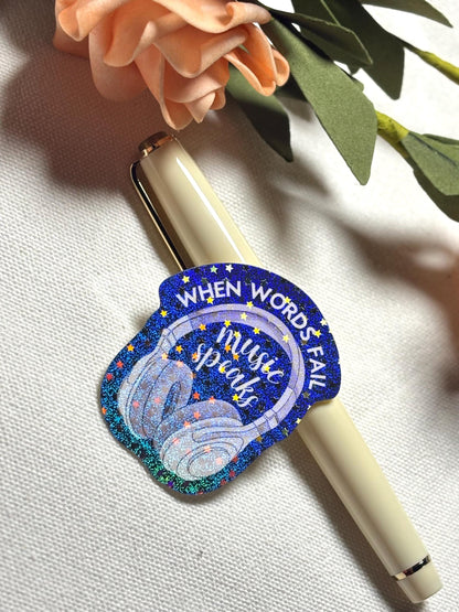 Music Speaks Waterproof Sticker