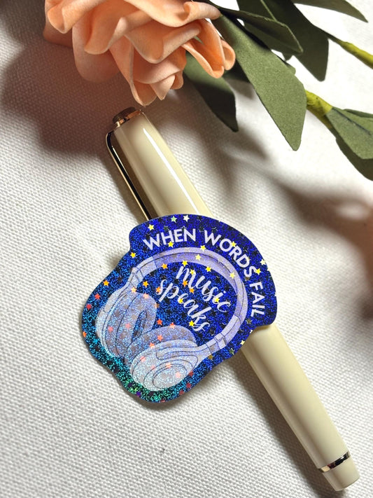 Music Speaks Waterproof Sticker
