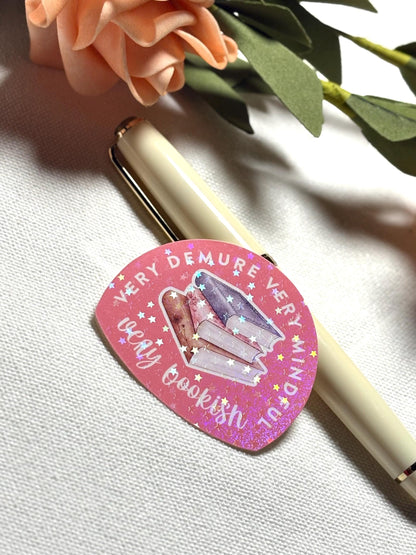 Very Demure Bookish Waterproof Sticker