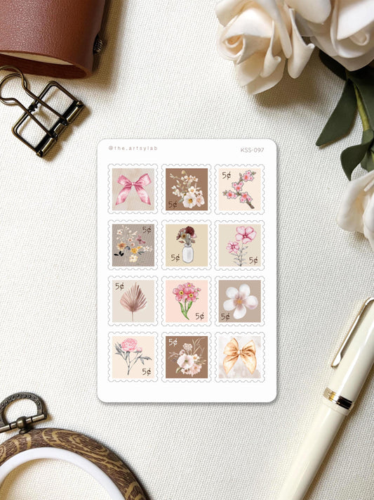 Floral Post Stamps